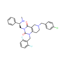 CN[C@@H](Cn1c(=O)c2c(n(Cc3c(F)cccc3F)c1=O)CCN(Cc1ccc(Cl)cc1)C2)c1ccccc1 ZINC000028864261