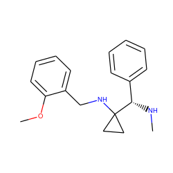 CN[C@@H](c1ccccc1)C1(NCc2ccccc2OC)CC1 ZINC000027728634