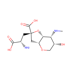 CN[C@@H]1[C@H](O)CO[C@@H]2C[C@](C[C@H](N)C(=O)O)(C(=O)O)O[C@@H]21 ZINC000028604440