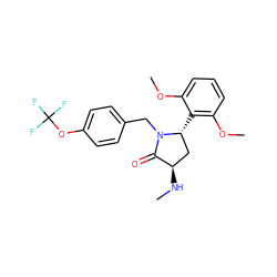 CN[C@@H]1C[C@@H](c2c(OC)cccc2OC)N(Cc2ccc(OC(F)(F)F)cc2)C1=O ZINC000299870533