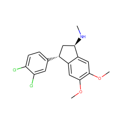 CN[C@@H]1C[C@@H](c2ccc(Cl)c(Cl)c2)c2cc(OC)c(OC)cc21 ZINC000013835649