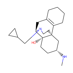 CN[C@@H]1CC[C@@]2(O)[C@H]3CC4=C(CCCC4)[C@@]2(CCN3CC2CC2)C1 ZINC000084708852