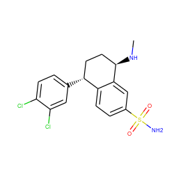 CN[C@@H]1CC[C@@H](c2ccc(Cl)c(Cl)c2)c2ccc(S(N)(=O)=O)cc21 ZINC000028571567