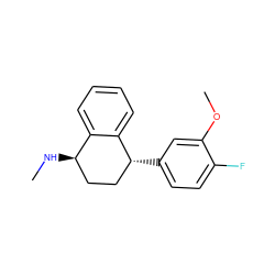 CN[C@@H]1CC[C@@H](c2ccc(F)c(OC)c2)c2ccccc21 ZINC000029322769