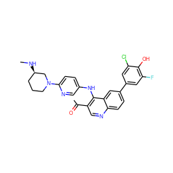 CN[C@@H]1CCCN(c2ccc(Nc3c(C(C)=O)cnc4ccc(-c5cc(F)c(O)c(Cl)c5)cc34)cn2)C1 ZINC000114039262