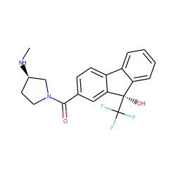 CN[C@@H]1CCN(C(=O)c2ccc3c(c2)[C@](O)(C(F)(F)F)c2ccccc2-3)C1 ZINC000143345225