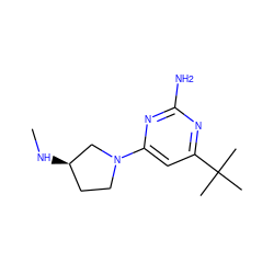 CN[C@@H]1CCN(c2cc(C(C)(C)C)nc(N)n2)C1 ZINC000114194026