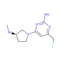 CN[C@@H]1CCN(c2cc(CF)nc(N)n2)C1 ZINC000299832700