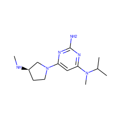 CN[C@@H]1CCN(c2cc(N(C)C(C)C)nc(N)n2)C1 ZINC000071340992