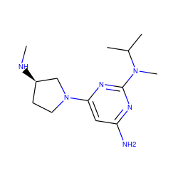 CN[C@@H]1CCN(c2cc(N)nc(N(C)C(C)C)n2)C1 ZINC000071340988