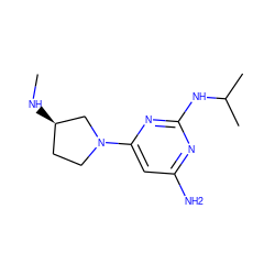 CN[C@@H]1CCN(c2cc(N)nc(NC(C)C)n2)C1 ZINC000071341020