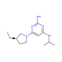 CN[C@@H]1CCN(c2cc(NC(C)C)nc(N)n2)C1 ZINC000071340483