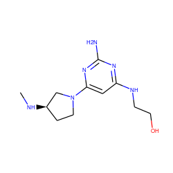 CN[C@@H]1CCN(c2cc(NCCO)nc(N)n2)C1 ZINC000071405088