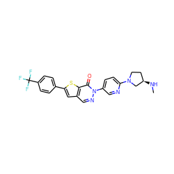 CN[C@@H]1CCN(c2ccc(-n3ncc4cc(-c5ccc(C(F)(F)F)cc5)sc4c3=O)cn2)C1 ZINC000034802297