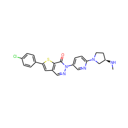 CN[C@@H]1CCN(c2ccc(-n3ncc4cc(-c5ccc(Cl)cc5)sc4c3=O)cn2)C1 ZINC000036351524