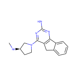 CN[C@@H]1CCN(c2nc(N)nc3c2Cc2ccccc2-3)C1 ZINC000040834247