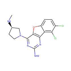 CN[C@@H]1CCN(c2nc(N)nc3c2oc2ccc(Cl)c(Cl)c23)C1 ZINC000073159738