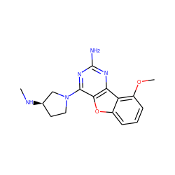 CN[C@@H]1CCN(c2nc(N)nc3c2oc2cccc(OC)c23)C1 ZINC000073166674