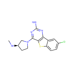 CN[C@@H]1CCN(c2nc(N)nc3c2sc2ccc(Cl)cc23)C1 ZINC000073158364