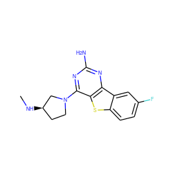 CN[C@@H]1CCN(c2nc(N)nc3c2sc2ccc(F)cc23)C1 ZINC000073195668