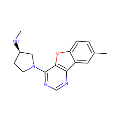 CN[C@@H]1CCN(c2ncnc3c2oc2ccc(C)cc23)C1 ZINC000049111937