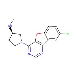 CN[C@@H]1CCN(c2ncnc3c2oc2ccc(Cl)cc23)C1 ZINC000049067582