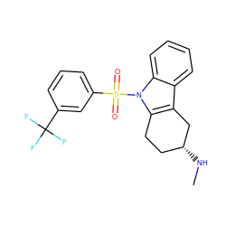 CN[C@@H]1CCc2c(c3ccccc3n2S(=O)(=O)c2cccc(C(F)(F)F)c2)C1 ZINC000095554390