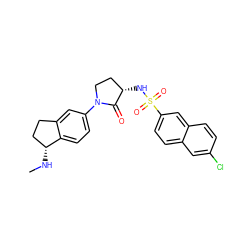 CN[C@@H]1CCc2cc(N3CC[C@H](NS(=O)(=O)c4ccc5cc(Cl)ccc5c4)C3=O)ccc21 ZINC000035821246