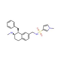 CN[C@@H]1CCc2ccc(CNS(=O)(=O)c3ccn(C)c3)cc2[C@@H]1Cc1ccccc1 ZINC000142035030