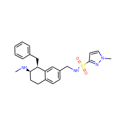 CN[C@@H]1CCc2ccc(CNS(=O)(=O)c3ccn(C)n3)cc2[C@@H]1Cc1ccccc1 ZINC000088260880