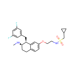 CN[C@@H]1CCc2ccc(OCCNS(=O)(=O)CC3CC3)cc2[C@@H]1Cc1cc(F)cc(F)c1 ZINC000088260997