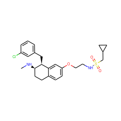 CN[C@@H]1CCc2ccc(OCCNS(=O)(=O)CC3CC3)cc2[C@@H]1Cc1cccc(Cl)c1 ZINC000199684379