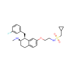 CN[C@@H]1CCc2ccc(OCCNS(=O)(=O)CC3CC3)cc2[C@@H]1Cc1cccc(F)c1 ZINC000199682658