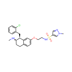 CN[C@@H]1CCc2ccc(OCCNS(=O)(=O)c3cnn(C)c3)cc2[C@@H]1Cc1ccccc1Cl ZINC000143239768