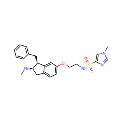 CN[C@@H]1Cc2ccc(OCCNS(=O)(=O)c3cn(C)cn3)cc2[C@@H]1Cc1ccccc1 ZINC000114197187