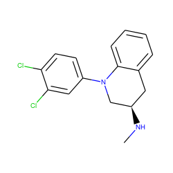 CN[C@@H]1Cc2ccccc2N(c2ccc(Cl)c(Cl)c2)C1 ZINC000066101916