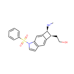 CN[C@@H]1c2cc3c(ccn3S(=O)(=O)c3ccccc3)cc2[C@@H]1CCO ZINC001772602143