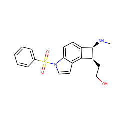 CN[C@@H]1c2ccc3c(ccn3S(=O)(=O)c3ccccc3)c2[C@@H]1CCO ZINC001772606029