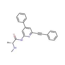 CN[C@H](C)C(=O)Nc1cc(-c2ccccc2)cc(C#Cc2ccccc2)n1 ZINC001772592921