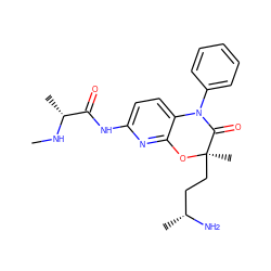 CN[C@H](C)C(=O)Nc1ccc2c(n1)O[C@](C)(CC[C@@H](C)N)C(=O)N2c1ccccc1 ZINC001772599737