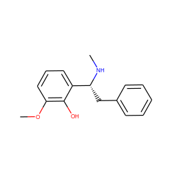 CN[C@H](Cc1ccccc1)c1cccc(OC)c1O ZINC000003953941