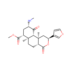 CN[C@H]1C[C@@H](C(=O)OC)[C@]2(C)CC[C@H]3C(=O)O[C@H](c4ccoc4)C[C@]3(C)[C@H]2C1=O ZINC000036221624