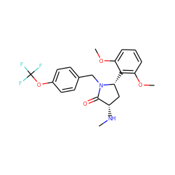 CN[C@H]1C[C@@H](c2c(OC)cccc2OC)N(Cc2ccc(OC(F)(F)F)cc2)C1=O ZINC000299870534