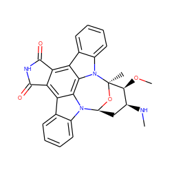 CN[C@H]1C[C@@H]2O[C@](C)([C@H]1OC)n1c3ccccc3c3c4c(c5c6ccccc6n2c5c31)C(=O)NC4=O ZINC000027325026