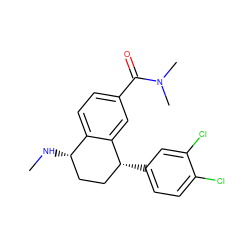 CN[C@H]1CC[C@@H](c2ccc(Cl)c(Cl)c2)c2cc(C(=O)N(C)C)ccc21 ZINC000028571627