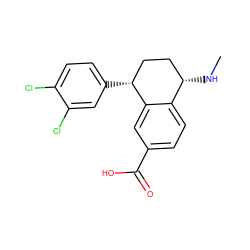 CN[C@H]1CC[C@@H](c2ccc(Cl)c(Cl)c2)c2cc(C(=O)O)ccc21 ZINC000028571490