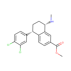 CN[C@H]1CC[C@@H](c2ccc(Cl)c(Cl)c2)c2ccc(C(=O)OC)cc21 ZINC000028571705