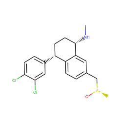 CN[C@H]1CC[C@@H](c2ccc(Cl)c(Cl)c2)c2ccc(C[S@@+](C)[O-])cc21 ZINC000028571563