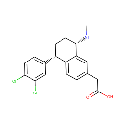 CN[C@H]1CC[C@@H](c2ccc(Cl)c(Cl)c2)c2ccc(CC(=O)O)cc21 ZINC000028571562