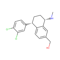 CN[C@H]1CC[C@@H](c2ccc(Cl)c(Cl)c2)c2ccc(CO)cc21 ZINC000028571474